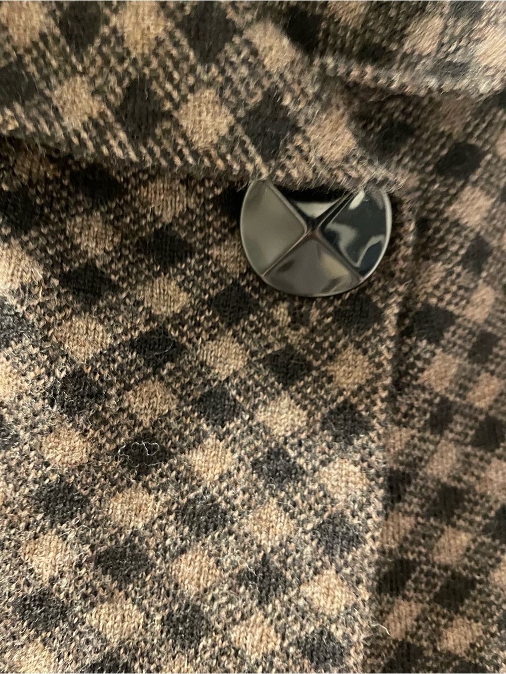 Cynthia Rowley Brown Plaid Tailored Jacket Merino Wool - Picture 4 of 11